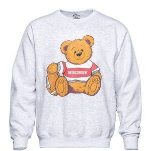 Wisconsin Design Team Wisconsin Teddy Bear Crewneck (Gray)- Perfect condition